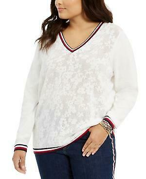 Tommy Hilfiger Womens Plus Striped Ivy Sweater, Choose Sz/Color