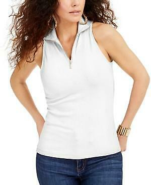 Thalia Sodi Zip-Front Halter Top, Size XS