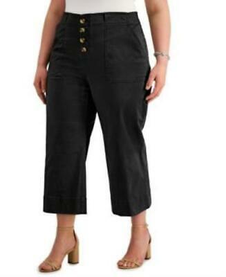 Inc International Concepts Plus Size Button-Front Culotte Pants, Size 28W