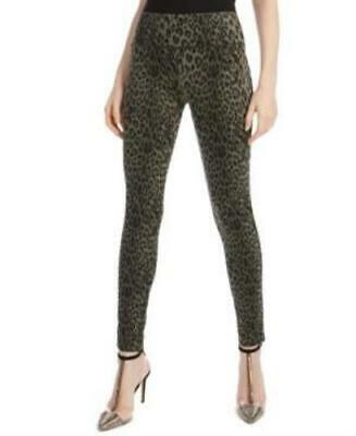 Inc Animal-Print Curvy-Fit Skinny Pants, Size 10