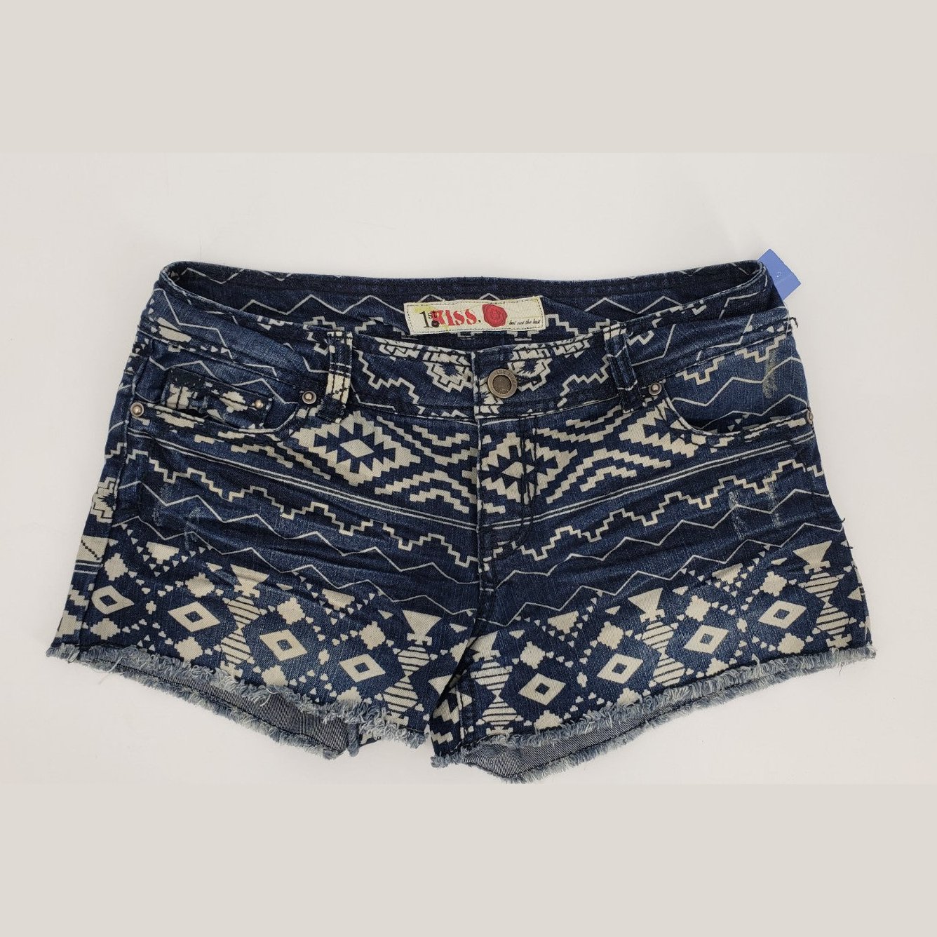 1ST Kiss Denim Aztec Shorts,Size 5