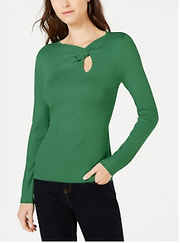 I.n.c. Women's Plus Size Twist-Front Long-Sleeve Sweater Size 2X