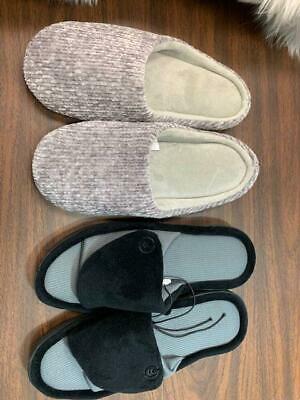 Isotoner and Charter Club Slippers Lot of Two Pairs, Size Large