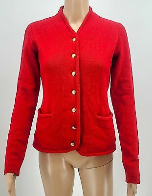 Chaps Womens Red Cardigan Sweater, Size Small