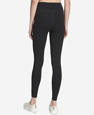 Dkny Sport Flocked-Logo High-Waist Leggings