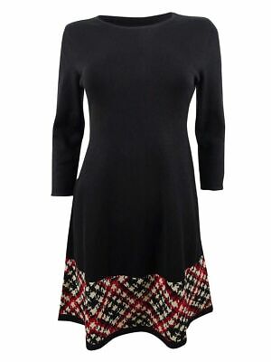 Jessica Howard Plus Size Printed-Hem Sweater Dress, Petite Medium