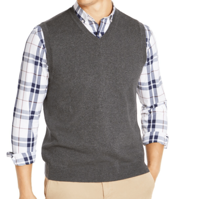 Club Room Mens Regular-Fit V-Neck Sweater Vest, Choose Sz/Color