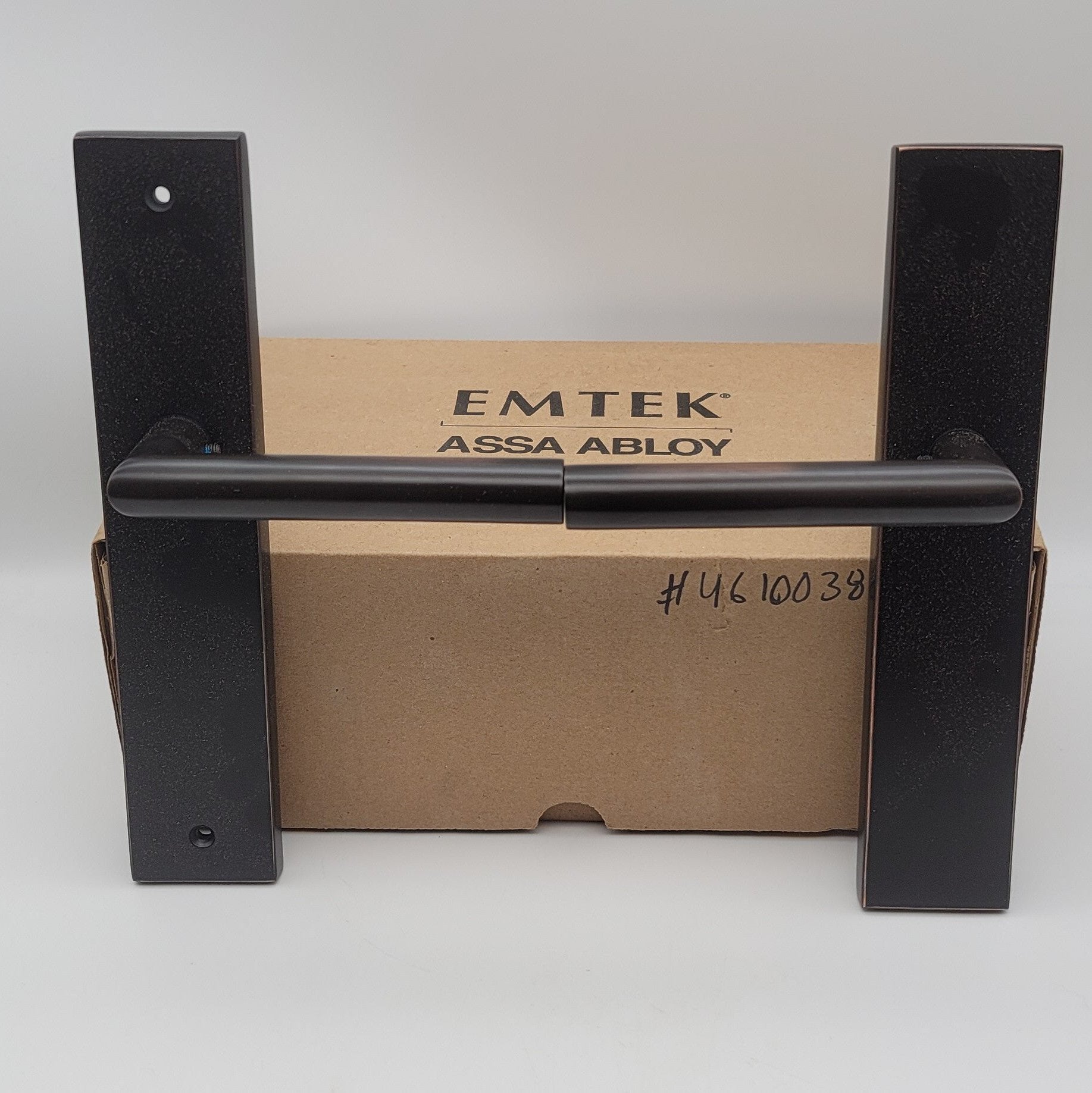 Emtek Unkeyed Dummy 10x2 inch Stretto with Stuttgart Lever