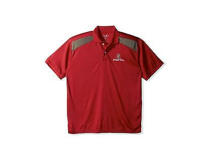 Old Varsity Brand Mens Pieced Poly Polo, Stanford University, Red, Size Large