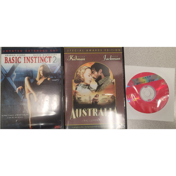 Drama DVD Triple Play: Basic Instinct 2, Australia, I Melt With You