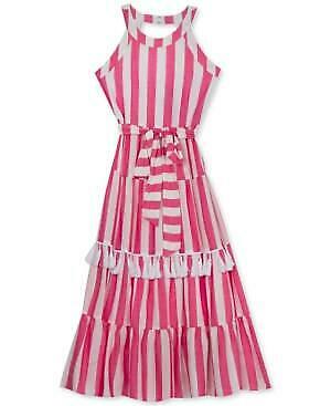 Rare Editions Girls Striped Tassel Dress, Size 12