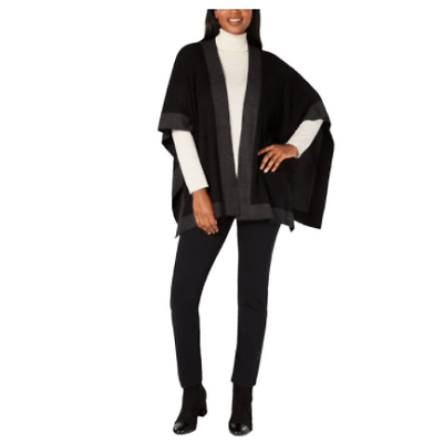 Charter Club Solid Knit Reversible Poncho