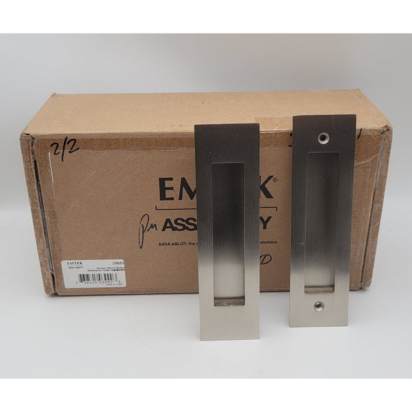 Emtek Dummy Narrow Modern Rectangular Pocket Door Handle Set