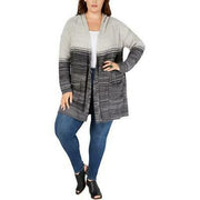 Style & Co. Womens Plus Ombre Hooded Cardigan Sweater