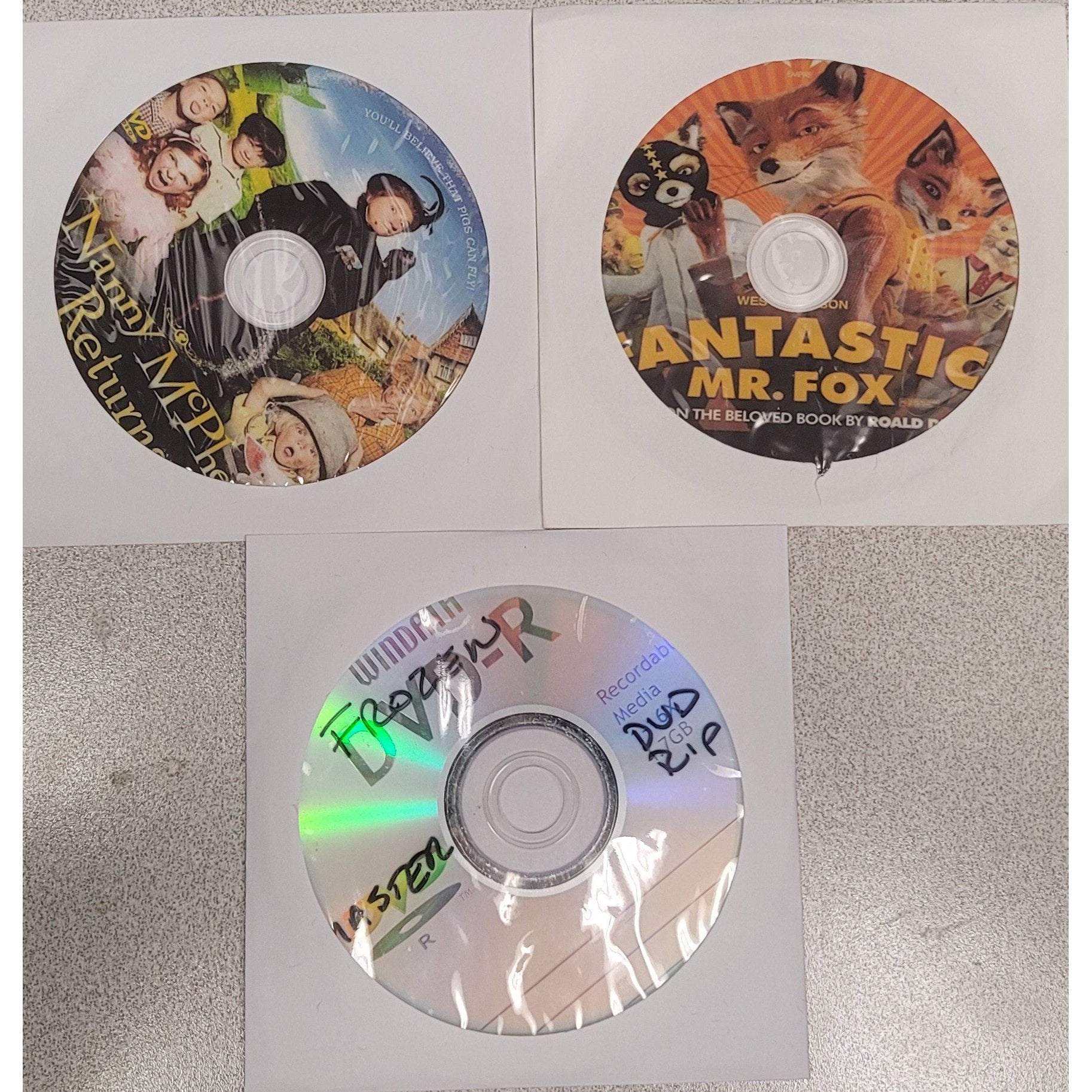 Family DVD Movie Triple Play: Nanny McPhee Returns, Frozen, Fantastic Mr Fox