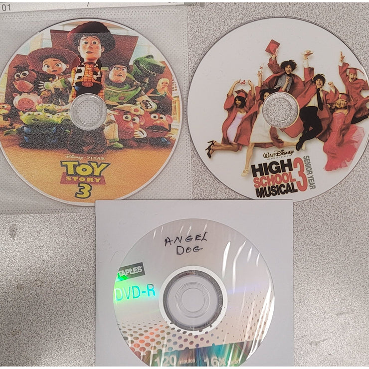 Family DVD Movie Triple Play: Toy Story 3, High School Musical 3, Angel Dog