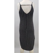 Everly Metallic Shimmer Gold Silver Black Shift Dress,Size Small