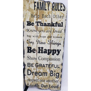 Family Rules Painted Wall Art