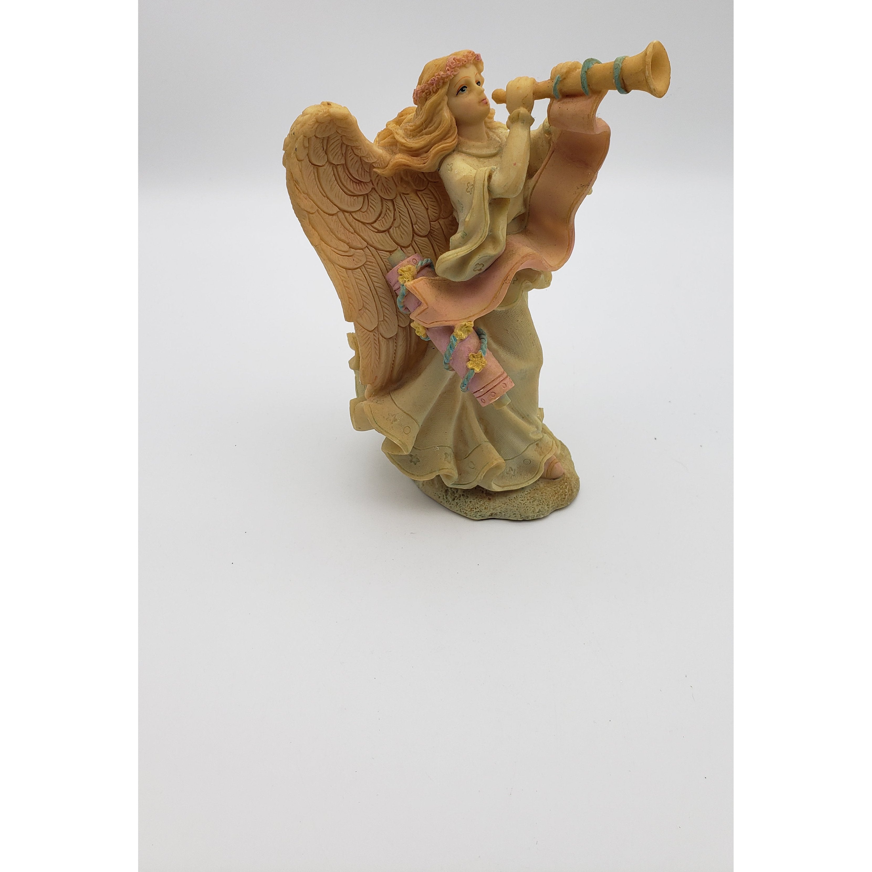 7in Resin Angel, Herald Trumpeter Figurine