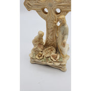 7in Ceramic Nativity Scene with Cross Figurine