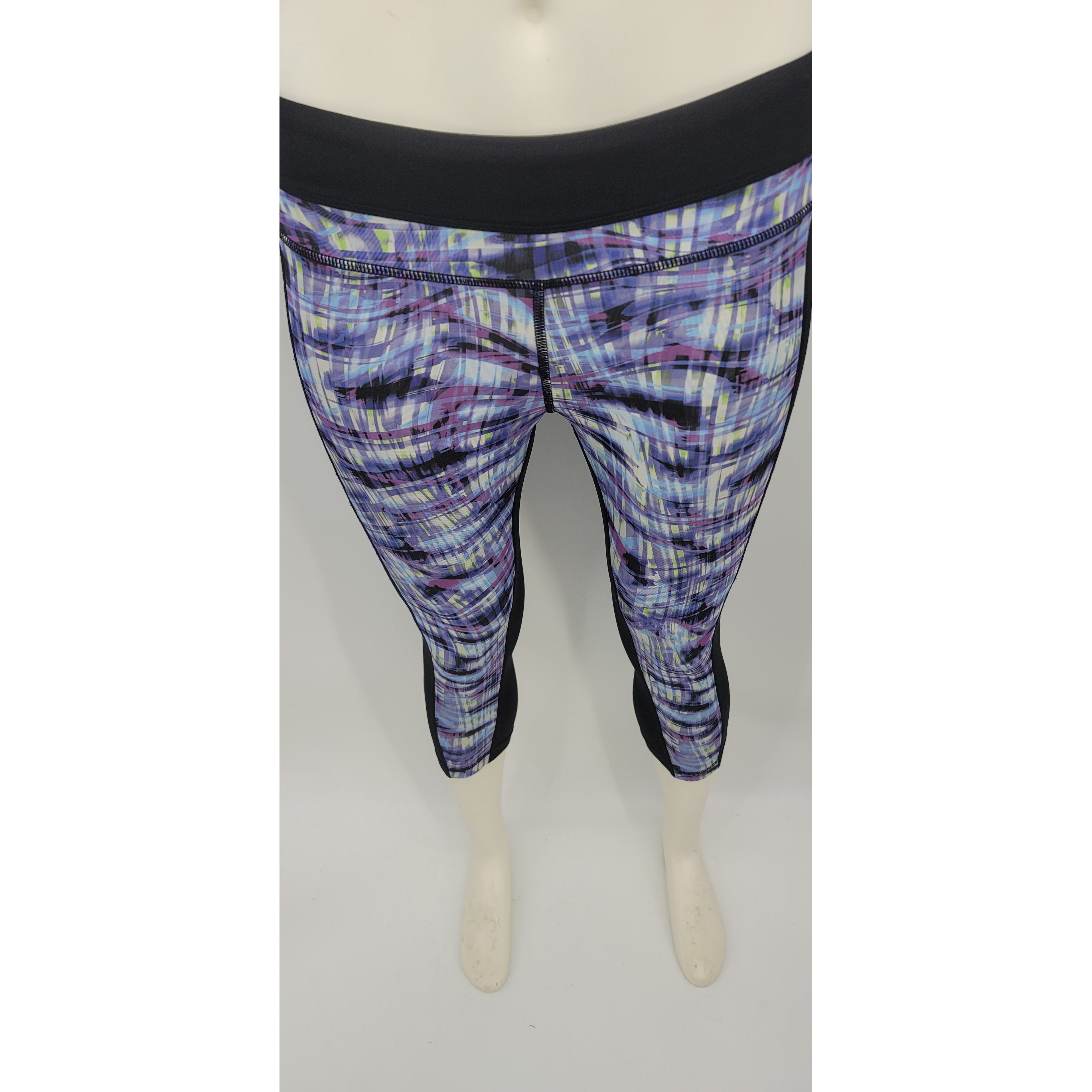 Cynthia Rowley Purple Black Fitness Set, Size XS