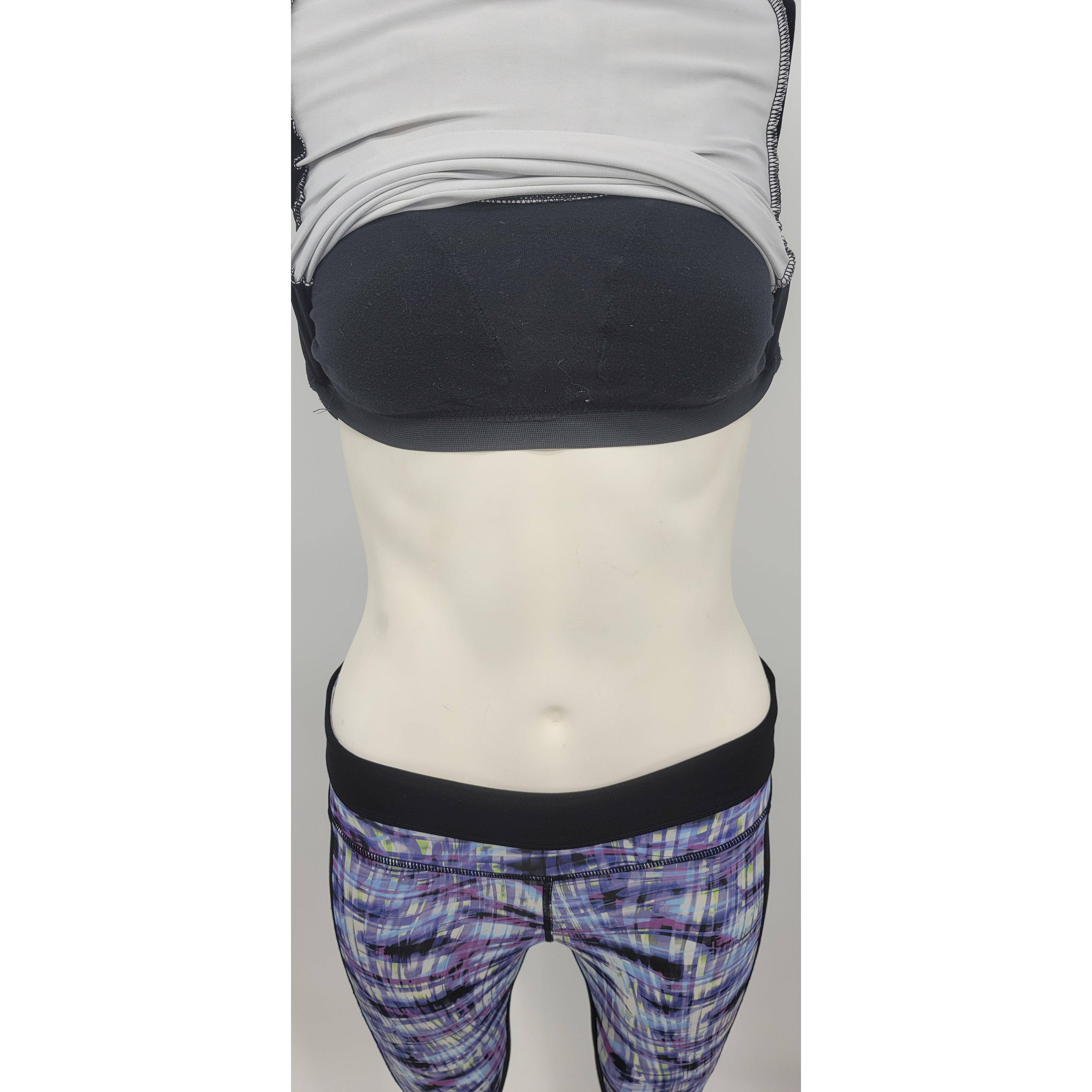 Cynthia Rowley Purple Black Fitness Set, Size XS