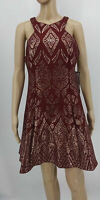 JUMP Womens Tribal Glitter Fit & Flare Dress,Size 11/12