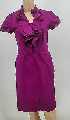 The Limited Ruffle Neck Short Sleeve Womens Day Dress, Size 4