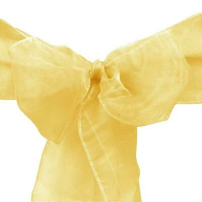 LinenTablecloth Organza Sash (10-Piece) Gold