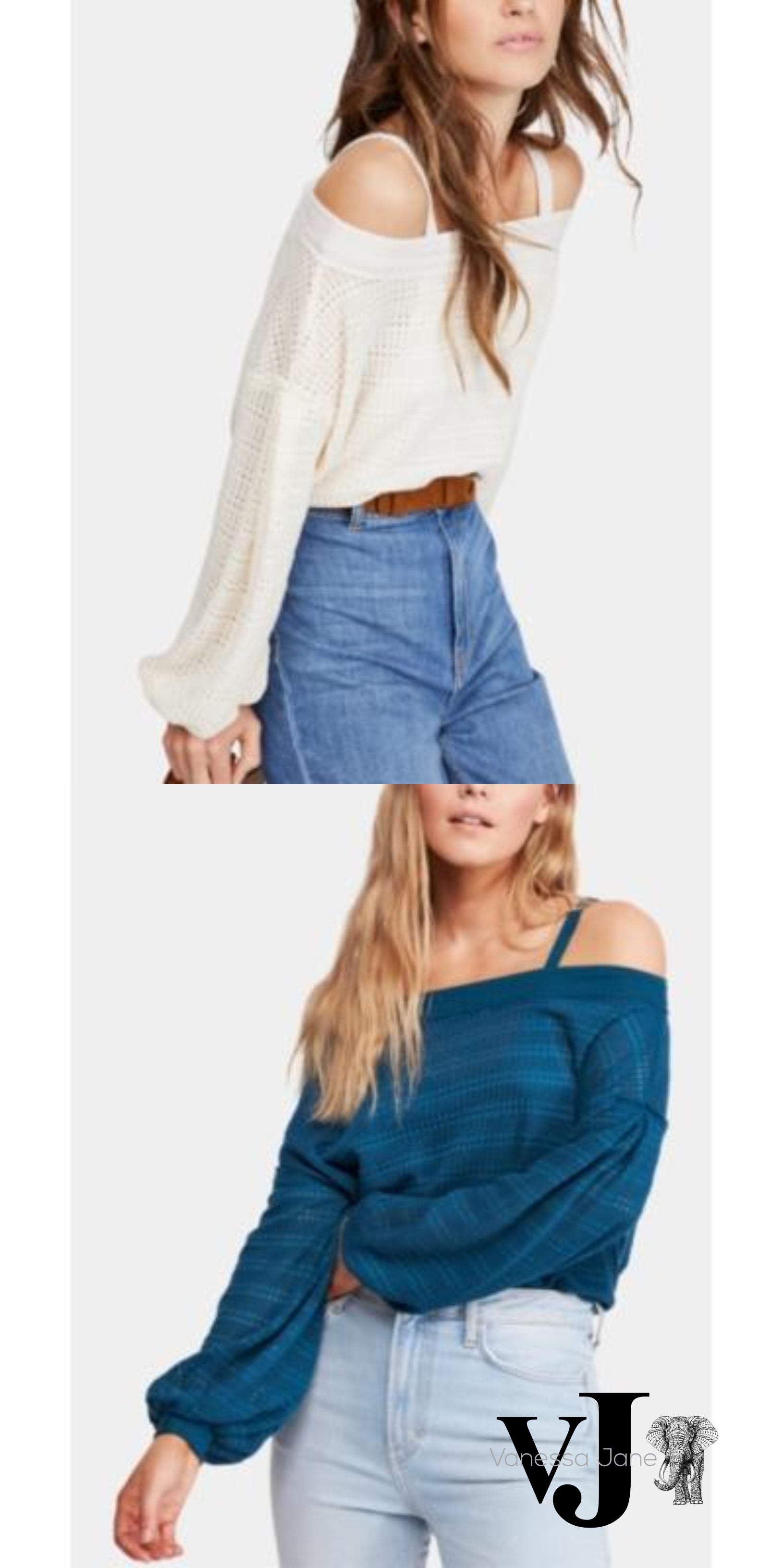 Free People Sistine Hacci Cold Shoulder Knit Top