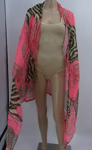 Unbranded Beautiful Scarf Pink Black Multicolor Woven