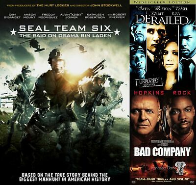 DVD Action Bundle: Bad Company, Seal Team Six, Derailed