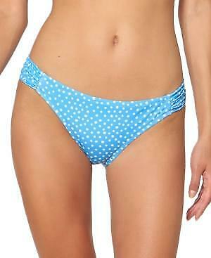 Jessica Simpson Printed Shirred Hipster Bottoms Swimsuit-M/Eyeshadow