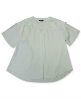 Alfani Shirred V-Neck Dolman-Sleeve Top, Size L