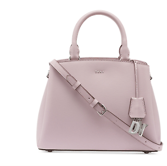 DKNY Paige Leather Medium Satchel, in Light - Lavender/Silver
