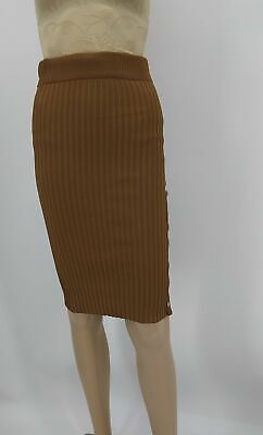 Almost Famous Skirt True Juniors Stretch Ribbed Pull-On ,Size S/Brown