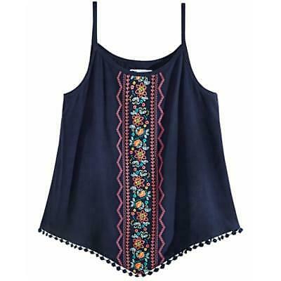 Epic Threads Big Girls Floral-Print Diamond Challis Tank Top, Size Small