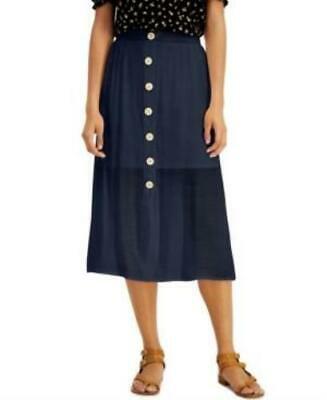 Bcx Juniors Button-Front Gauze Skirt,Size Medium