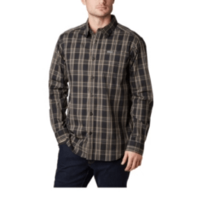 Columbia Mens Vapor Ridge III Plaid Long Sleeve Button Down Shirt