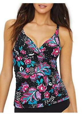 Anne Cole Womens Twist Front Underwire Cup Sized Tankini Swim Top