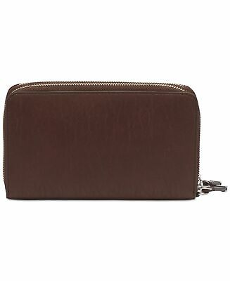 Calvin Klein Clutch Wallet Zip Around Wristlet - Walnut