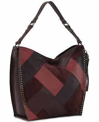 The Sak Silverlake Patchwork Leather Hobo Shoulder Bag in Cabernet