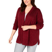Karen Scott Sweater Open Front Cardigan, Size 0X