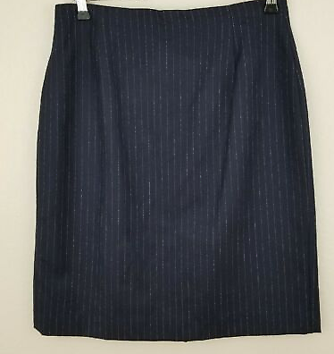 Womens Pinstripe Pencil Skirt, Size 14