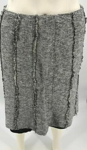 Limited Seamed Pencil Skirt With Fringe Detail, Size 6