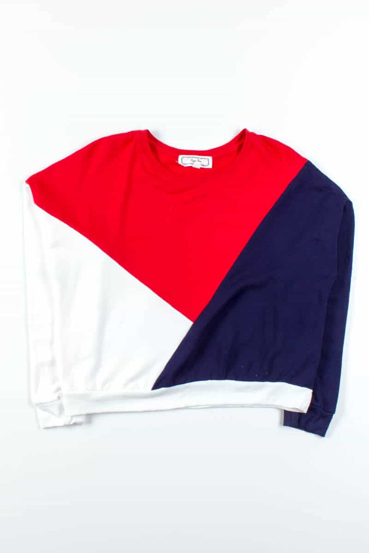 Hippie Rose Angular Color Block Sweatshirt, Size Medium