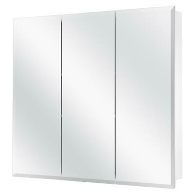 Glacier Bay 30-3/8 in x 30 in Surface-Mount Tri-View Bathroom Medicine Cabinet