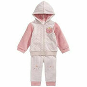 First Impressions Baby Girls 2-Pc. Minky Hoodie and Pants Set