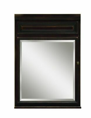 Sunny Wood BH2635m Barton Hill 26in Single Door Medicine Cabinet – Black