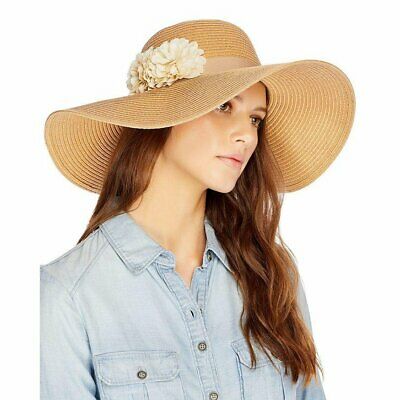 August Hat Company New Directions Natural Floppy Hat UPF 50+ One Size